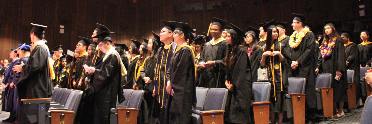 Graduates in the audience at Wheeler