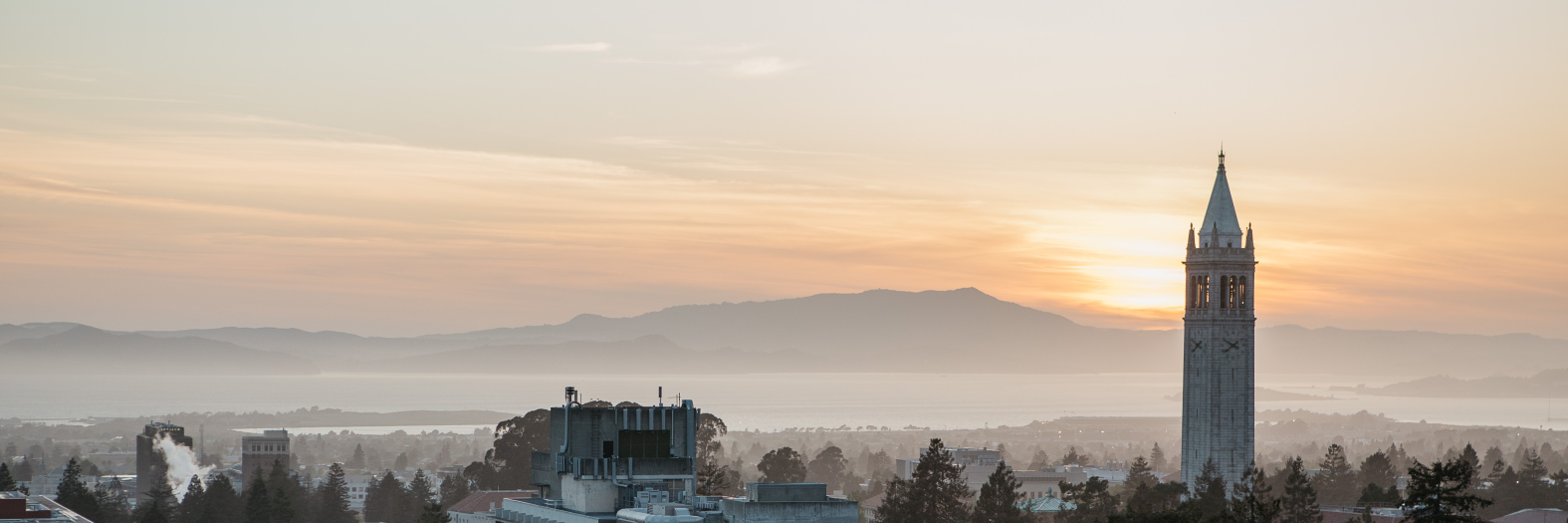 campanile at sunset